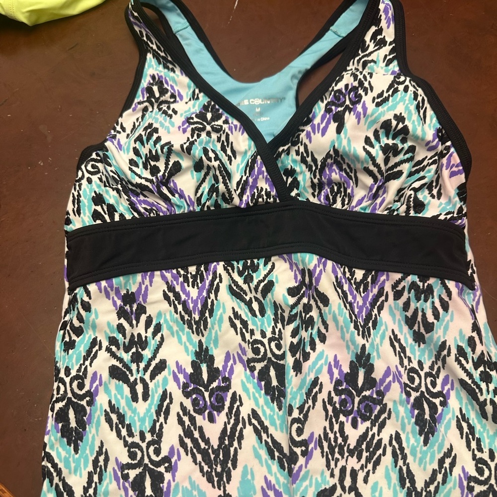 27❤️ New Free Country Blue, purple and Black Tank Top /Tankini